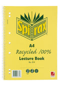 Spirax Recycled Lecture Book A4 140 Pages