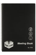 Spirax Polypropylene Meeting Book A4 140 Page Black