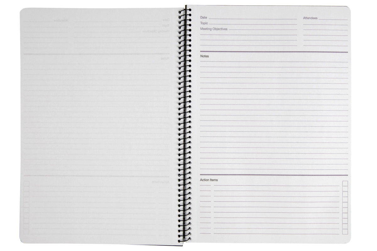 Spirax Polypropylene Meeting Book A4 140 Page Black