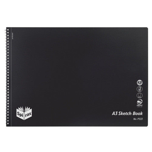 Spirax Sketch Book A3 Polypropylene Cover 40 Pages