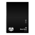 Spirax Polypropylene Notebook Side Opening A4 120 Pages Black
