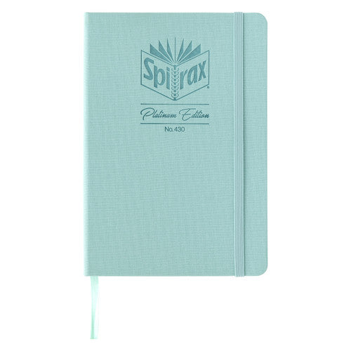 Spirax Platinum Journal Linen-Look A5 160 Page 7mm Lined Sage Pack of 10
