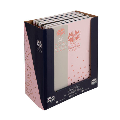 Spirax Platinum Notebook A5 120 Page Assorted Pack of 12