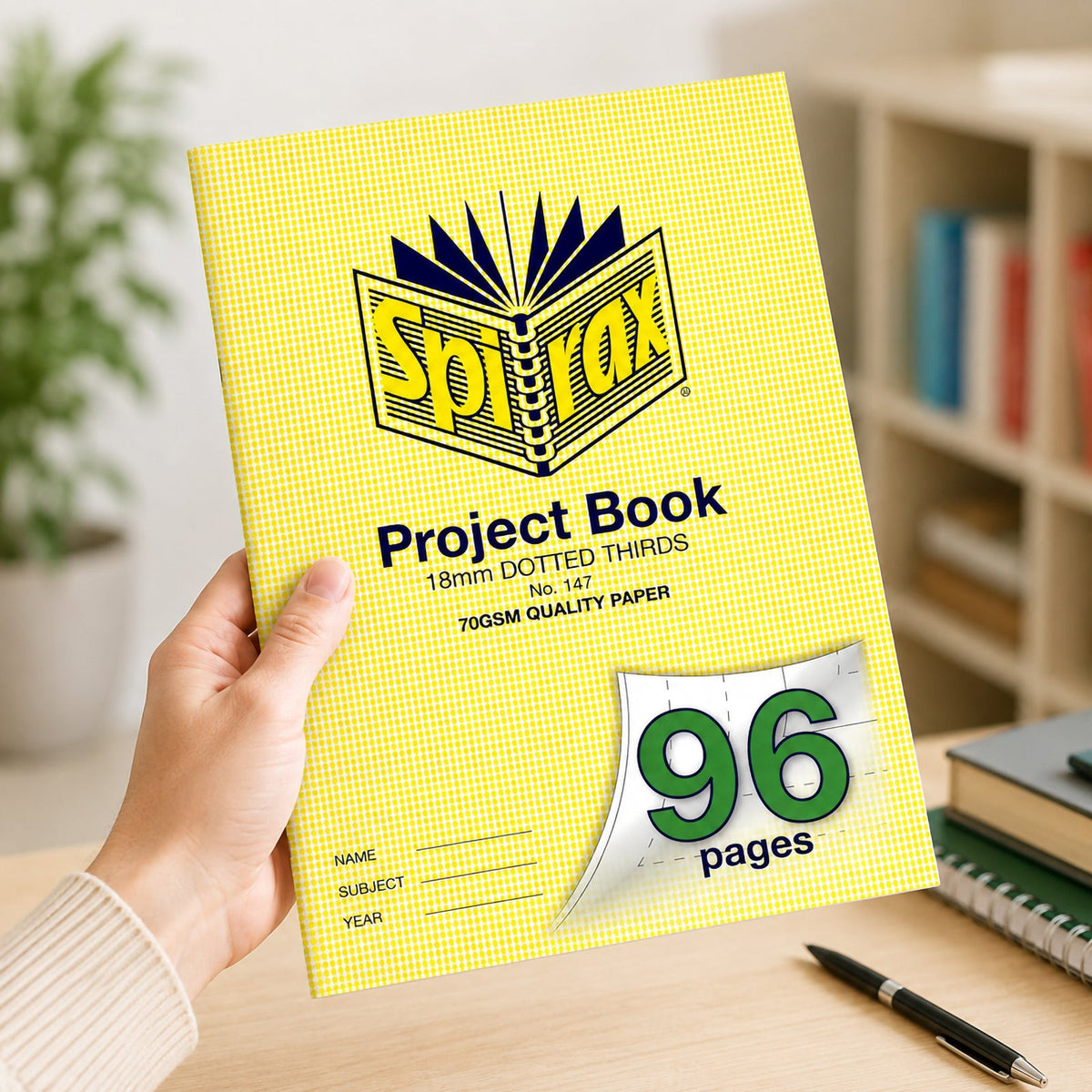 Spirax 147 Project Book A4 96 Page 18mm Dotted Thirds Pack 10