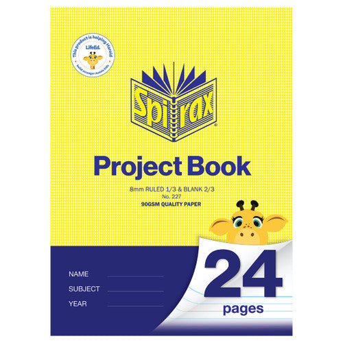 Spirax 227 Project Book 335 x 240mm 24 Page 8mm