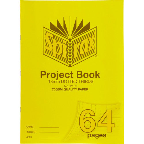Spirax Project Book 330 x 240mm 64 Pages 18mm Dotted Thirds