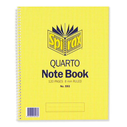 Spirax Notebook Quarto Side Opening 252x200mm 120 Page Pack of 10