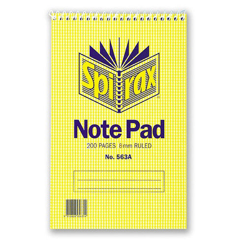 Spirax Reporter Notebook Top Opening 200 x 127mm 200 Pages