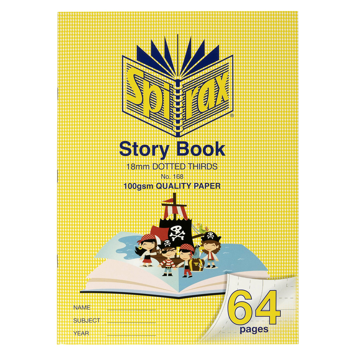 Spirax 168 Story Book 332 x 240mm 64 Page 18mm Dotted Thirds