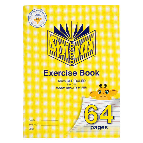 Spirax 311 Super Size Exercise Book 320 x 235mm 64 Page 6mm Ruled