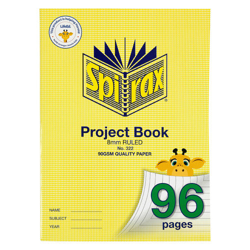 Spirax 322 Super Size Project Book 320 x 235mm 96 Page 8mm Ruled