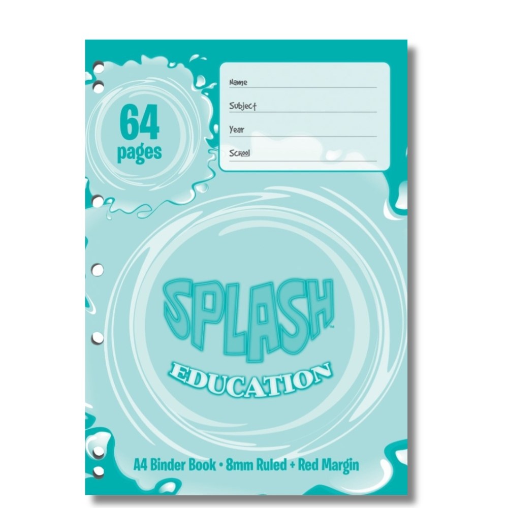 The Note Group Splash Binder Book A4 64 Page 8mm Ruled