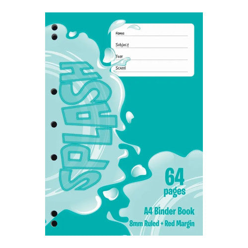 The Note Group Splash Binder Book A4 64 Page 8mm Ruled Pack of 20