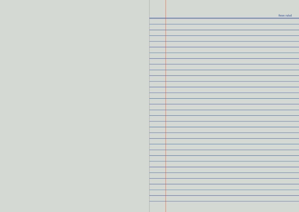 Splash Education A4 Botany Book 96 Page Plain and 8mm Ruled with Red Margin Pack of 10