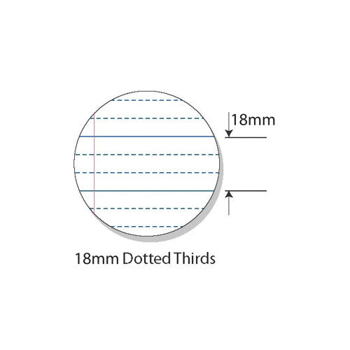 Splash Education Exercise Book A4 96 Page 18mm Dotted Thirds with Red Margin Pack of 10