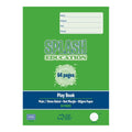 Splash Education Play Book 330 x 240mm 64 Page Plain Plus 10mm Solid Ruled with Red Margin