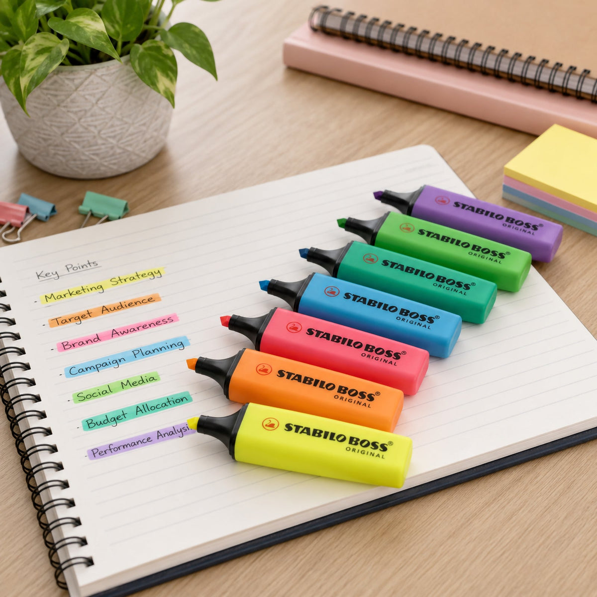Stabilo Boss Original Highlighter Assorted Pack 8