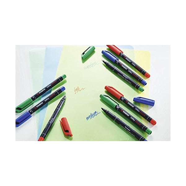 Stabilo OHPen Universal Permanent Overhead Projector Pen Fine 0.7mm Red Box of 10
