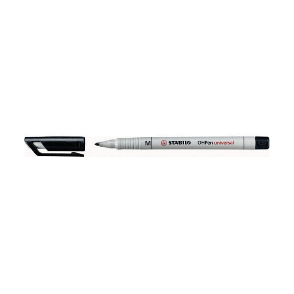 Stabilo OHPen Universal Soluble Overhead Projector Pen Medium 1mm Black Box of 10