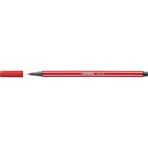 Stabilo Pen 68 Premium Fibre Tip Pen 1.0mm Carmine Box of 10