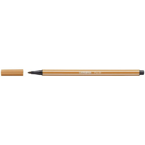 Stabilo Pen 68 Premium Fibre Tip Pen 1.0mm Dark Ochre Box of 10