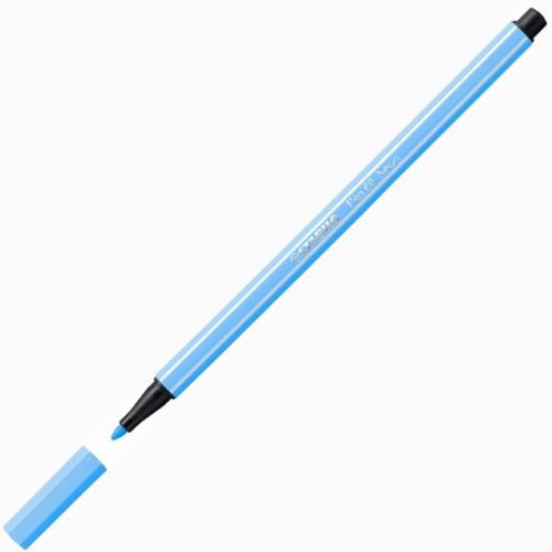 Stabilo Pen 68 Premium Fibre Tip Pen 1.0mm Fluro Blue Box of 10
