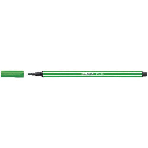 Stabilo Pen 68 Premium Fibre Tip Pen 1.0mm Green Box of 10