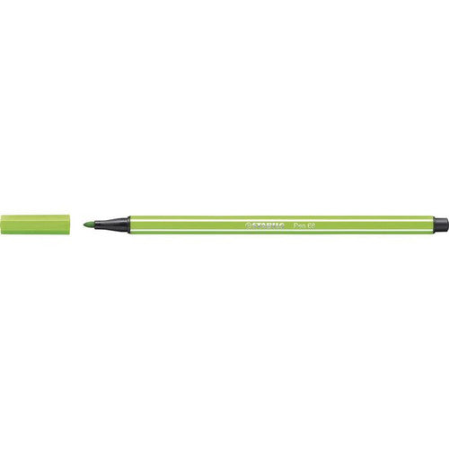 Stabilo Pen 68 Premium Fibre Tip Pen 1.0mm Light Green Box of 10