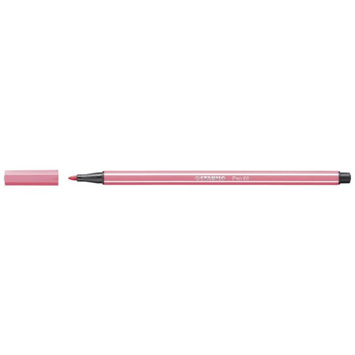 Stabilo Pen 68 Premium Fibre Tip Pen 1.0mm Pink Box of 10