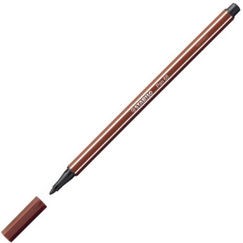 Stabilo Pen 68 Premium Fibre Tip Pen 1.0mm Sienna Box of 10