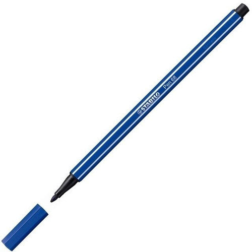 Stabilo Pen 68 Premium Fibre Tip Pen 1.0mm Ultramarine Box of 10