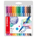 Stabilo PointMax Felt-Tip Fineliner Assorted Wallet of 12