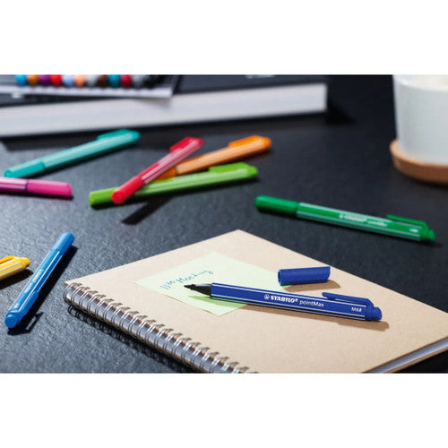 Stabilo PointMax Felt-Tip Fineliner Assorted Wallet of 15