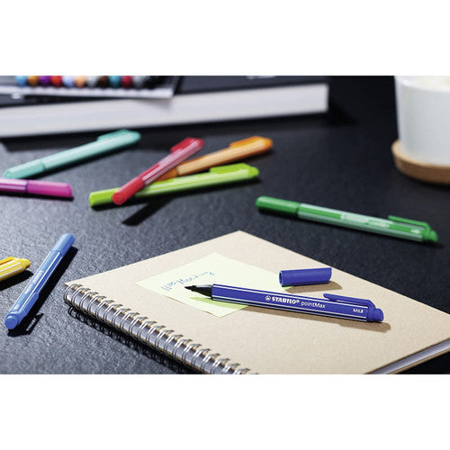 Stabilo PointMax Felt-Tip Fineliner Pen 0.8mm Box of 5