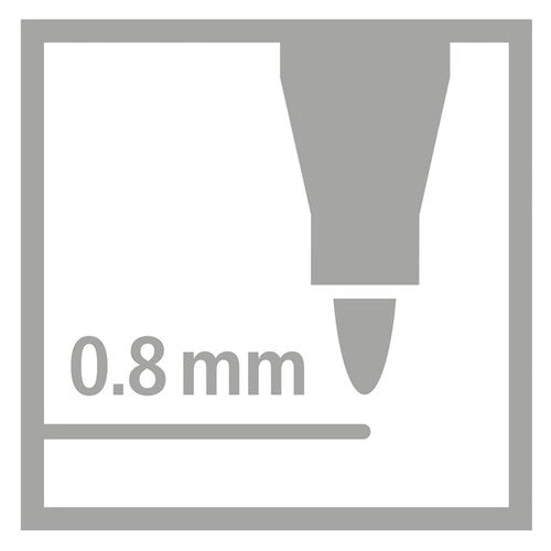 Stabilo PointMax Felt-Tip Fineliner Pen 0.8mm Ice Green Box of 10