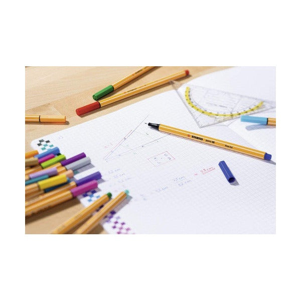 Stabilo Point 88 Fineliner Assorted Colours Wallet of 10