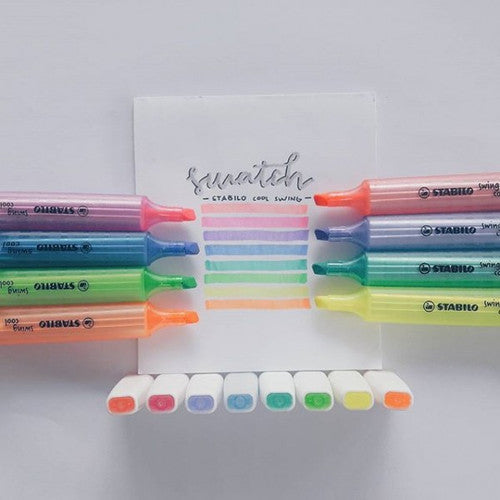 Stabilo Swing Cool Highlighter Wallet of 4 Assorted Colours