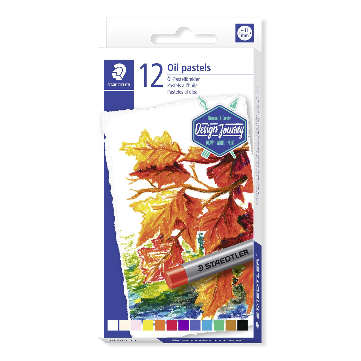 Staedtler Oil Pastels Box 12 Assorted 2420 C12