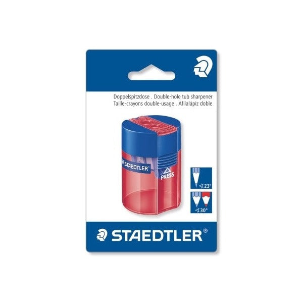 Staedtler Double Hole Tub Sharpener Blistercard 512 006 BK