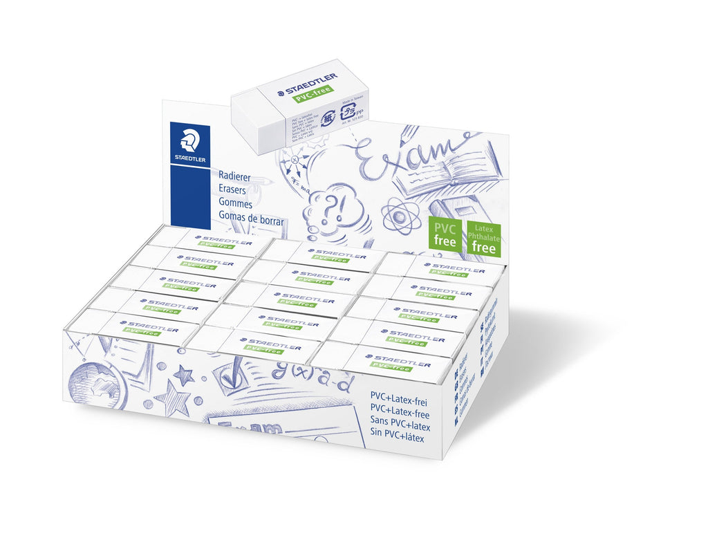 Staedtler PVC-Free Eraser Medium 43x19x13mm Box 30 525 B30