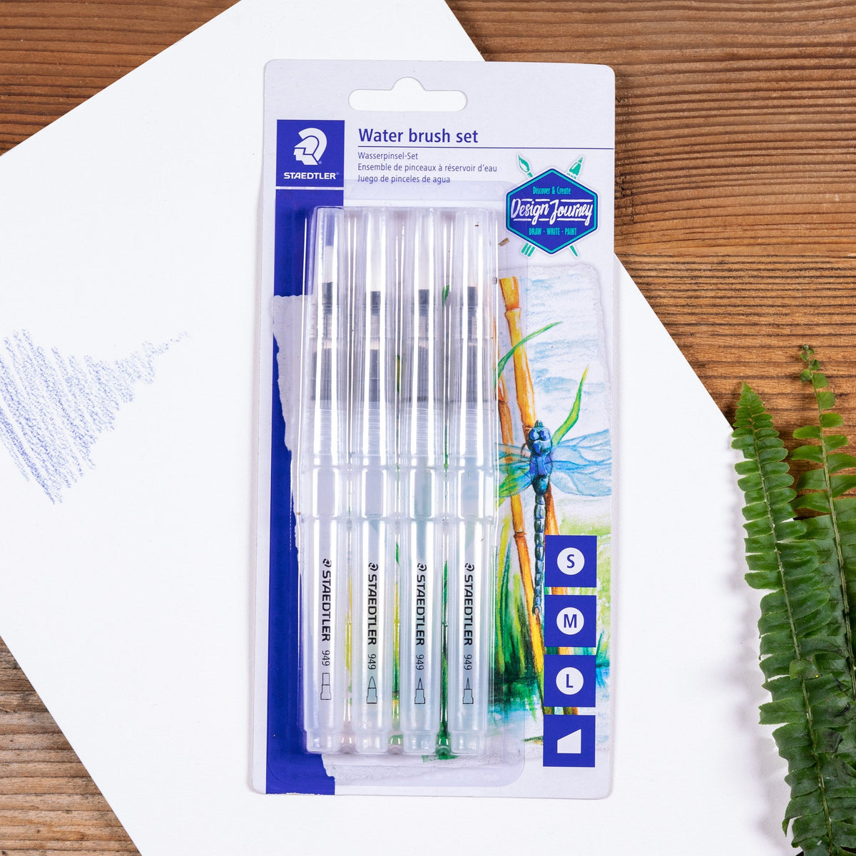 Staedtler 949-SBK4-C Water Fillable Brush Card