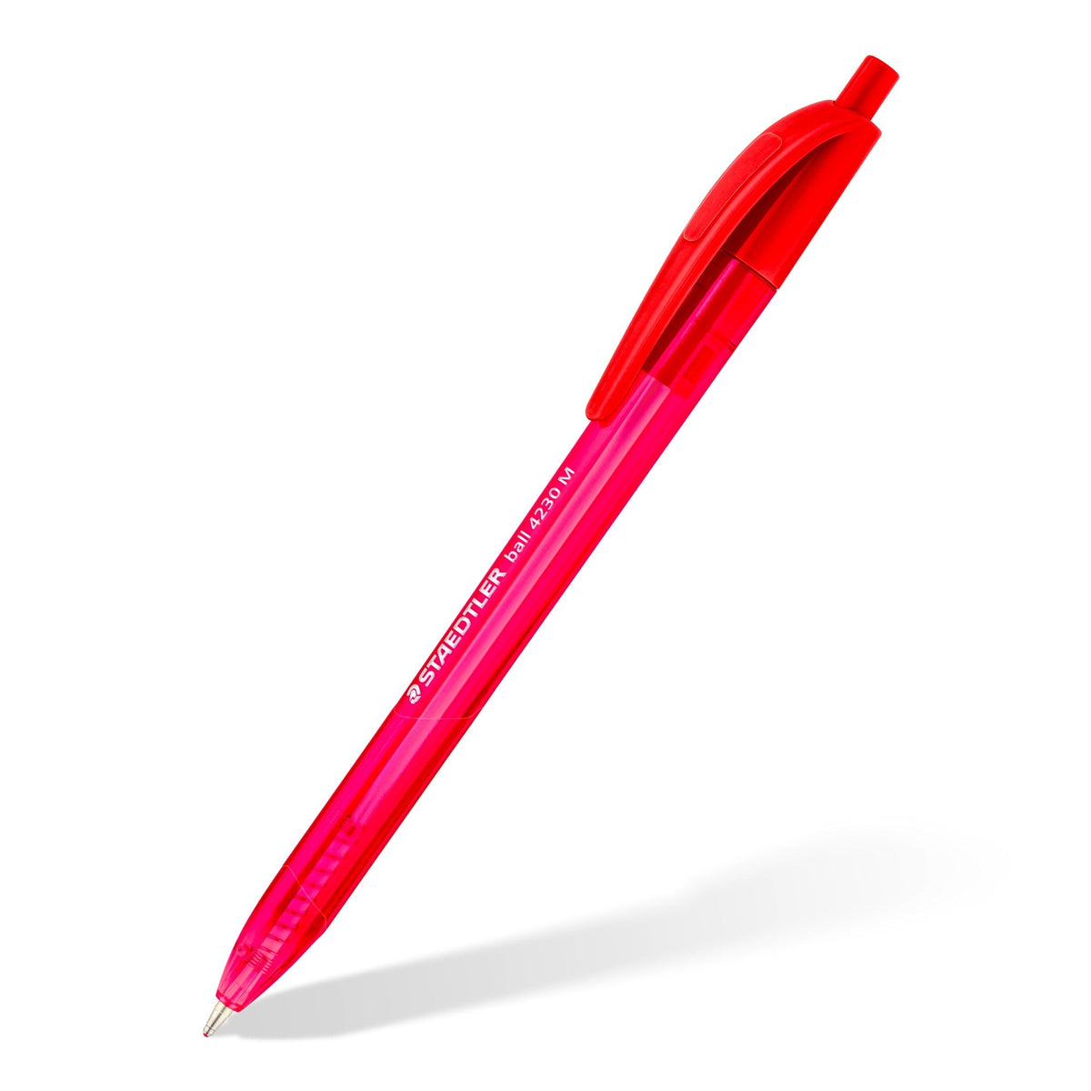 Staedtler Retractable Triangular Ballpoint Pen Red Medium Pack 10 4230 M-2
