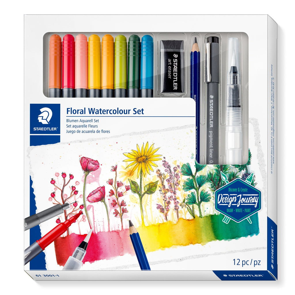 Staedtler Design Journey Floral Watercolour Pencil Set 61 3001-1
