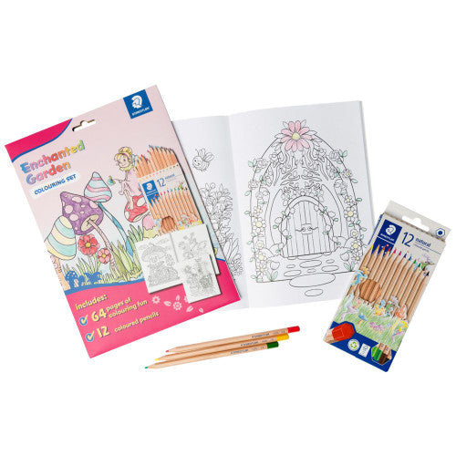 Staedtler Enchanted Garden Colouring Set Ages 3+ 143N SET2