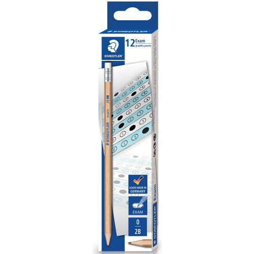 Staedtler Exam Eraser Tip Graphite Pencil 2B Box 12 132N-0