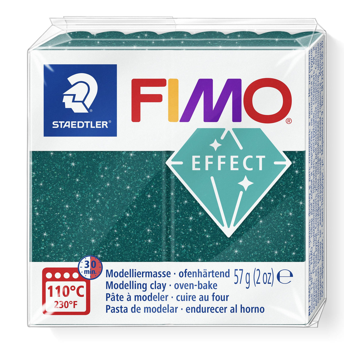 Fimo Effect Galaxy Green Standard Block 57g 8010-562
