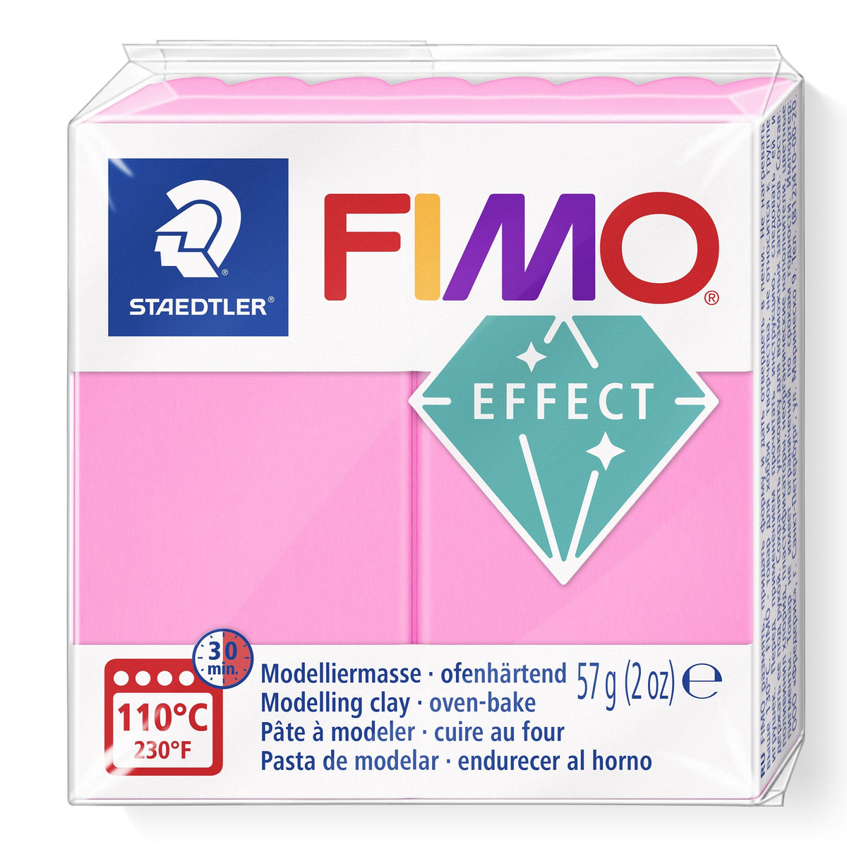 Fimo Effect Standard Block 57g Neon Fuchsia 8010-201