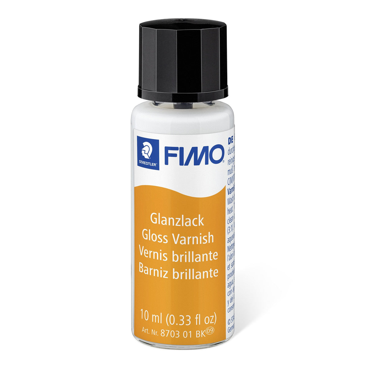 Fimo Gloss Varnish 10ml Water-Based with Brush Set 5 8703 01 BK