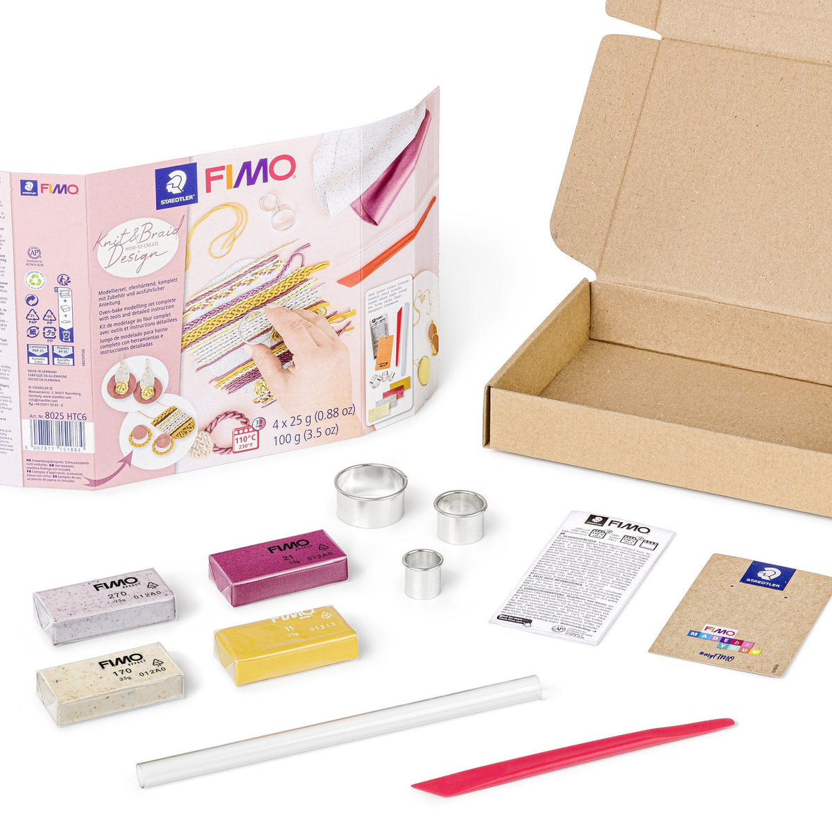 Fimo Oven-Bake Modelling Clay Set Knit and Braid Design