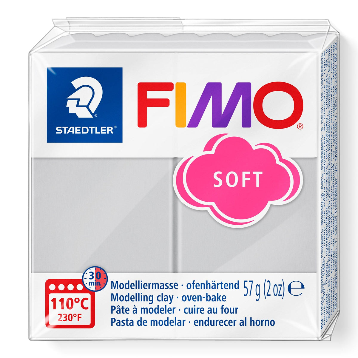 Fimo Soft Standard Block Dolphin Grey 8020-80